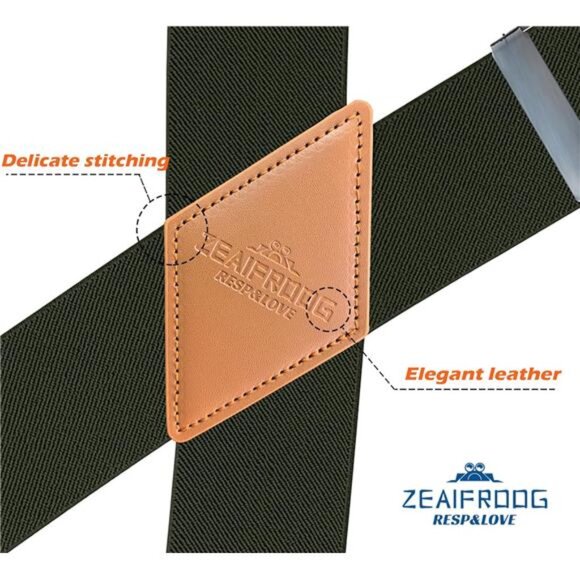 Heavy Duty Mens Suspenders.X-Shaped 2” Wide Strong Clips Suspenders For Men - Picture 2 of 7